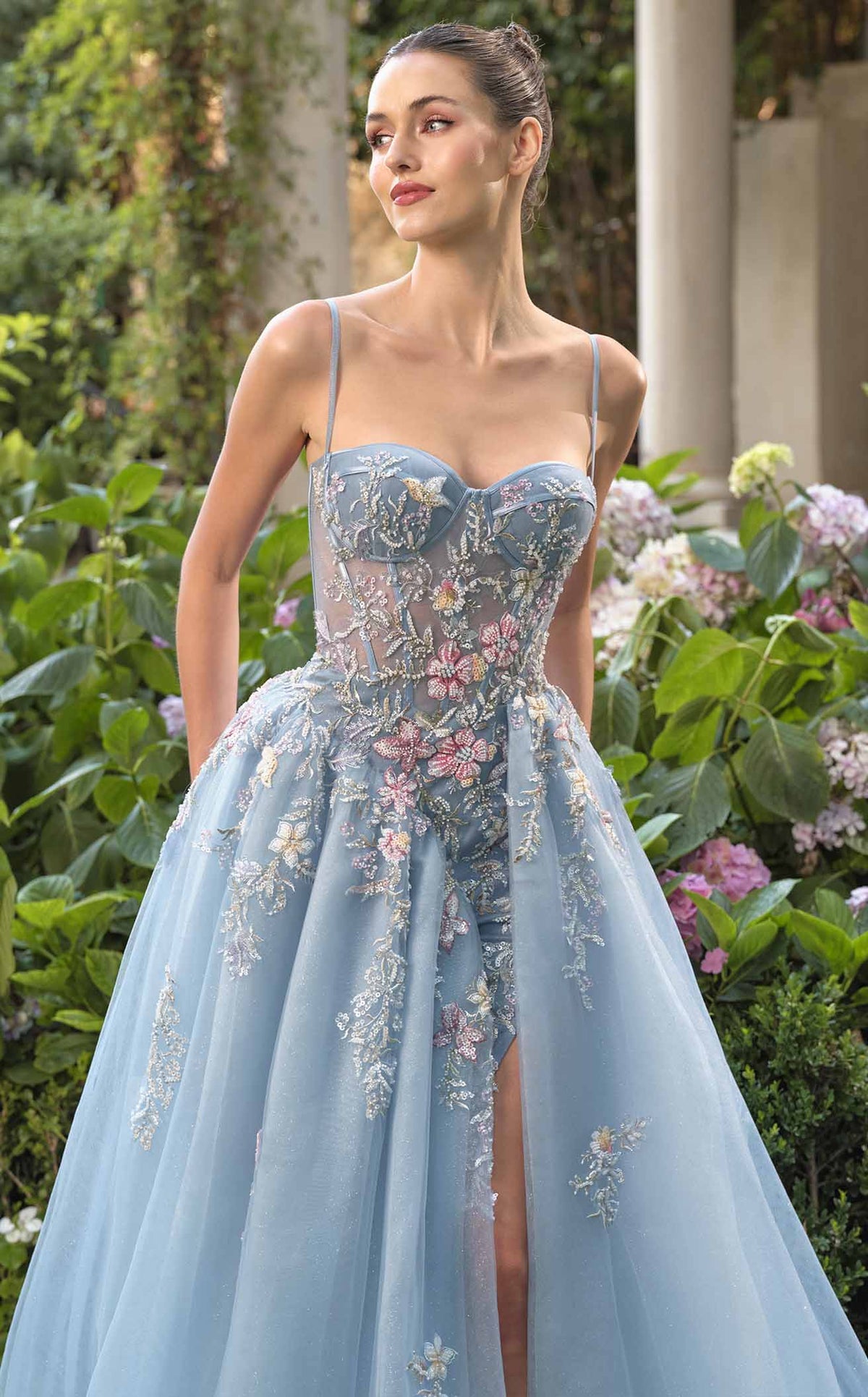 navy blue dress for baby girl Blue Off Shoulder Beaded Elegant A-Line Long Evening Dresses Gowns Floor  Length main image 0