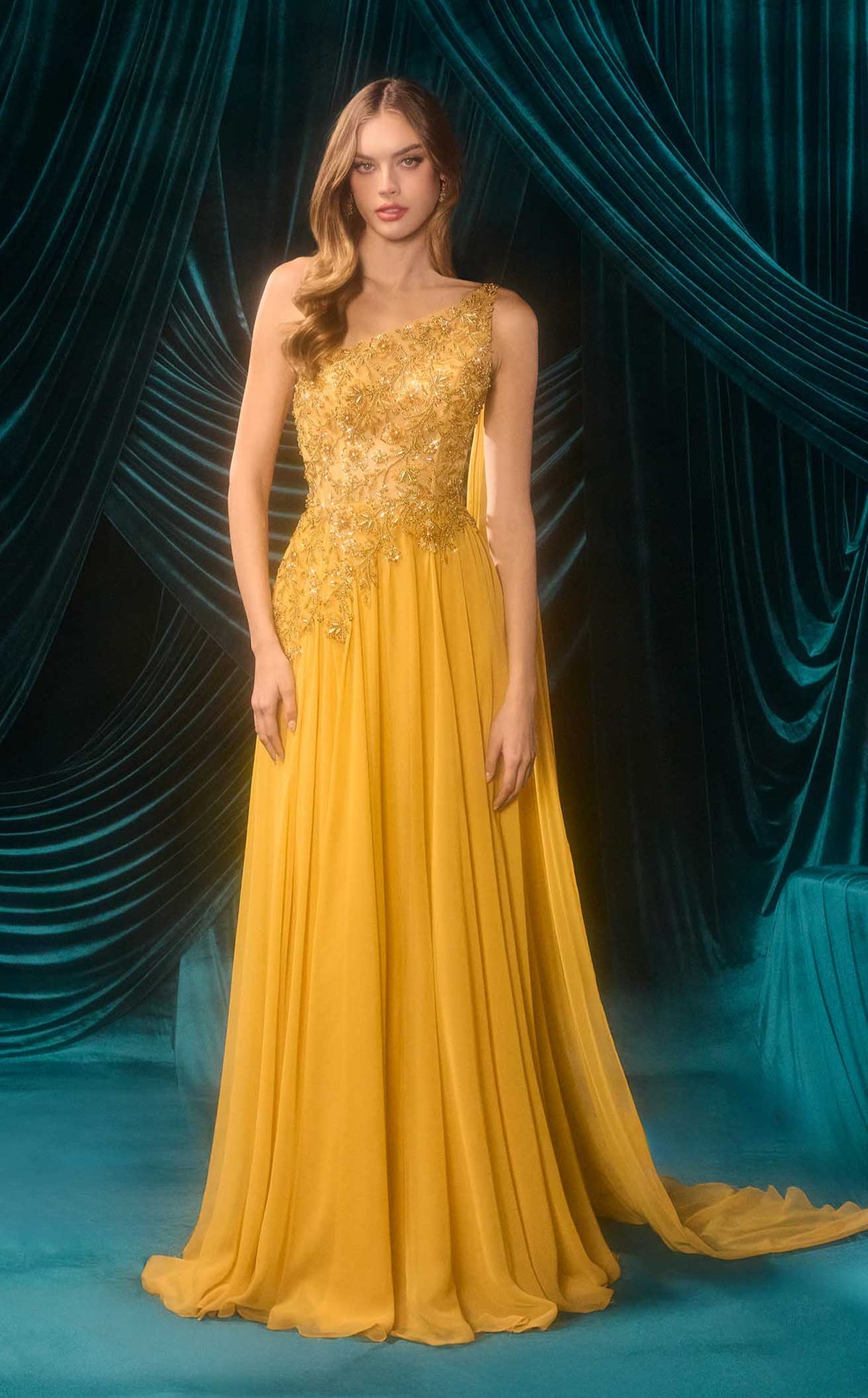 Andrea and Leo A1495 Prom Dress - Marigold | NewYorkDress Andrea and Leo A1495 Prom Dress - Marigold | NewYorkDress