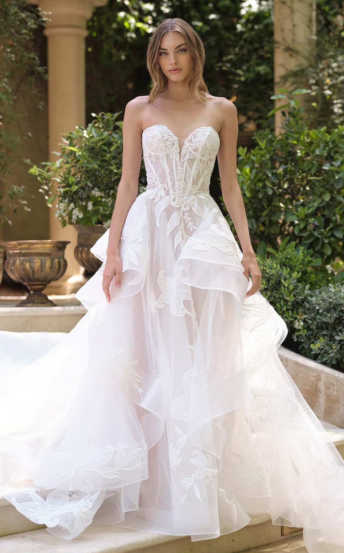 Andrea and Leo WL059 Prom Dress - Off White/Nude | NewYorkDress Andrea and Leo WL059 Prom Dress - Off White/Nude | NewYorkDress