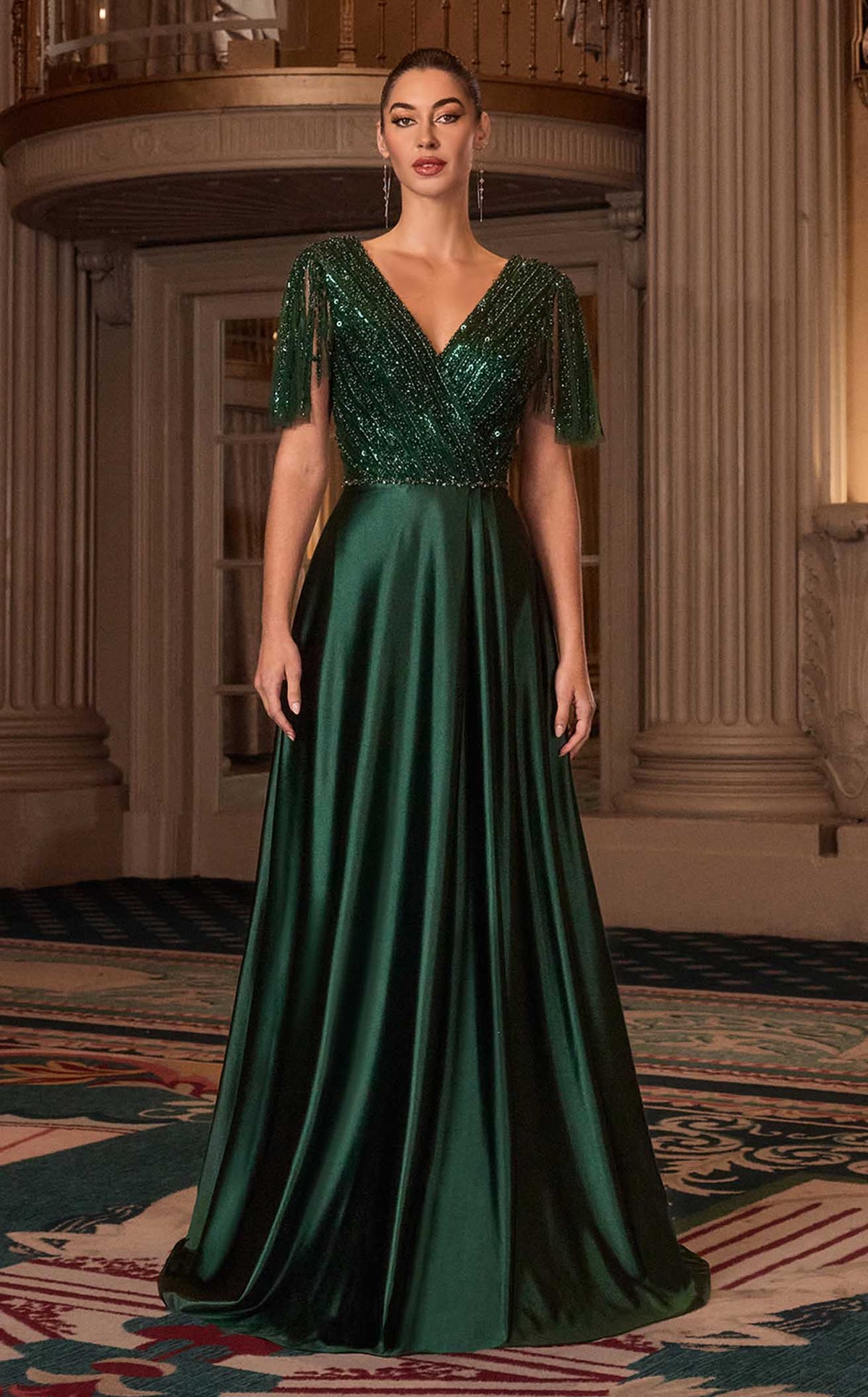 Ladivine CC447CL Prom Dress - Emerald | NewYorkDress Ladivine CC447CL Prom Dress - Emerald | NewYorkDress