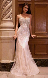 LaDivine CD866 Silver/Nude
