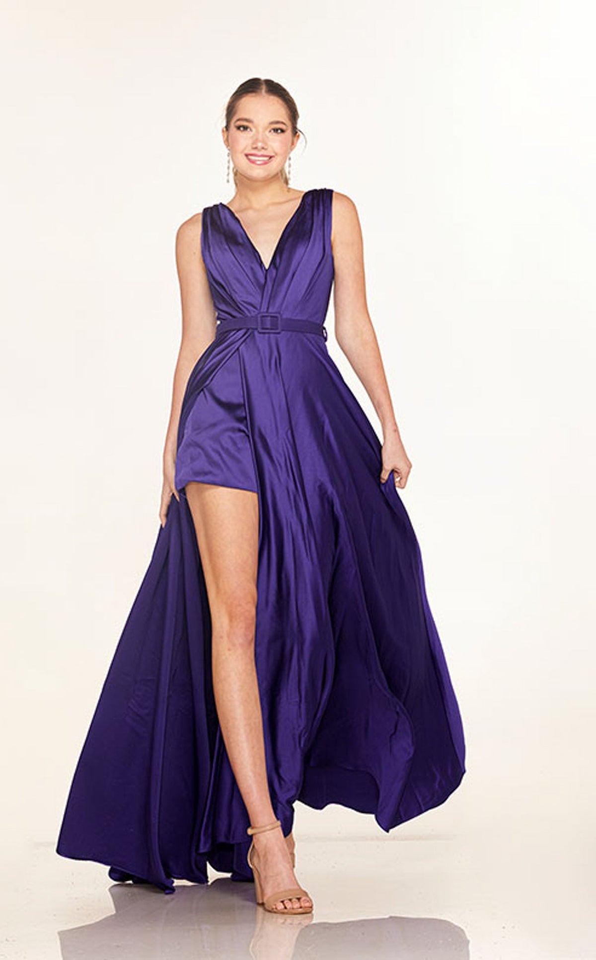 purple flowy dress Lavender Blossom Flowy Floral Maxi Dress main image 1