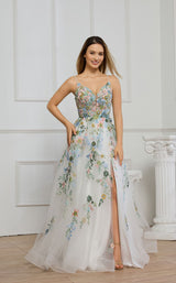 Cecilia Couture 8007 White Floral