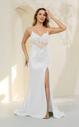 Cecilia Couture 8028 Iridescent White