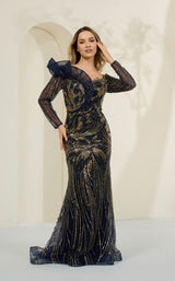 Cecilia Couture 8051 Navy/Gold