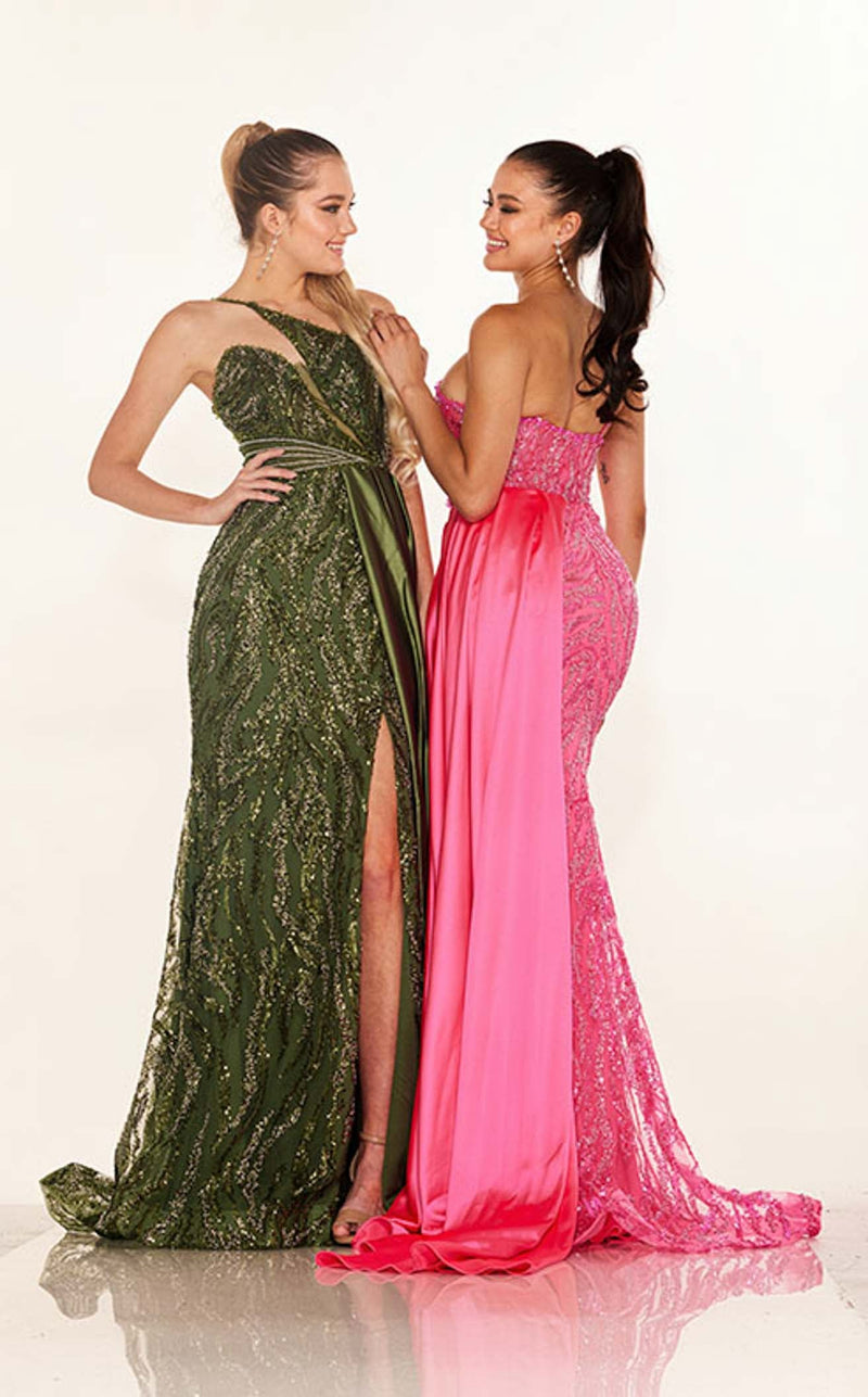 Cecilia Couture C275 Olive&Hot-Pink