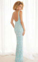 Chandelier 30170 Aqua/Ivory/Silver