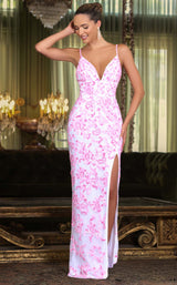 Chandelier 330220 Ivory/Pink