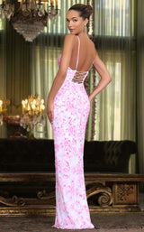 Chandelier 330220 Ivory/Pink