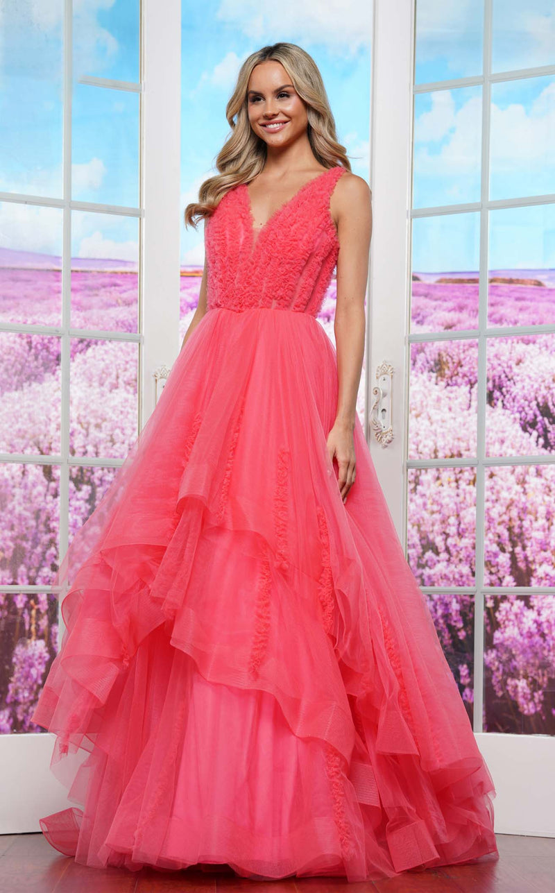 Colors Dress 3487 Coral