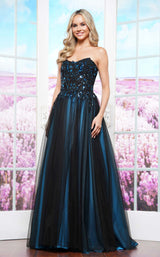Colors Dress 3495 Black/Teal