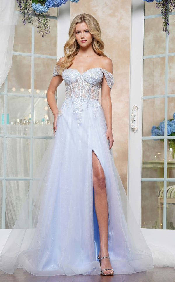 Colors Dress 3498 Blue-Lilac