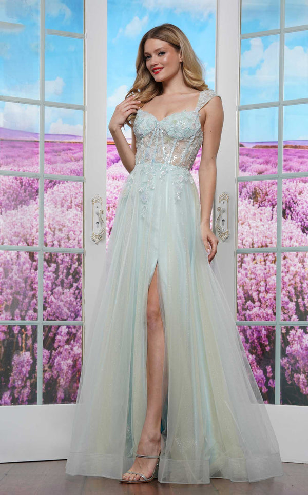 Colors Dress 3498 Mint-Yellow