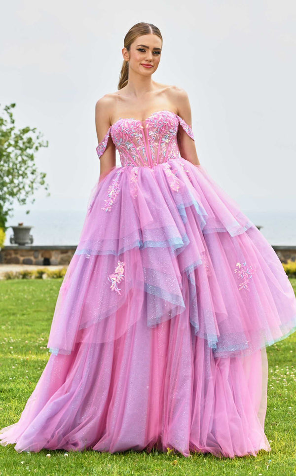 Colors Dress 3534 Hot-Pink