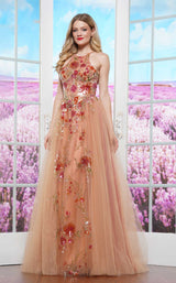 Colors Dress 3578 Nude-Multi