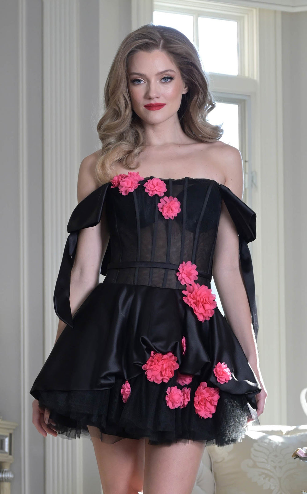 Colors Dress 3638 Black-Pink