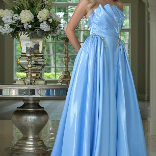 Colors 3845 Women's Formal Evening & Wedding Guest Dress - Light Blue