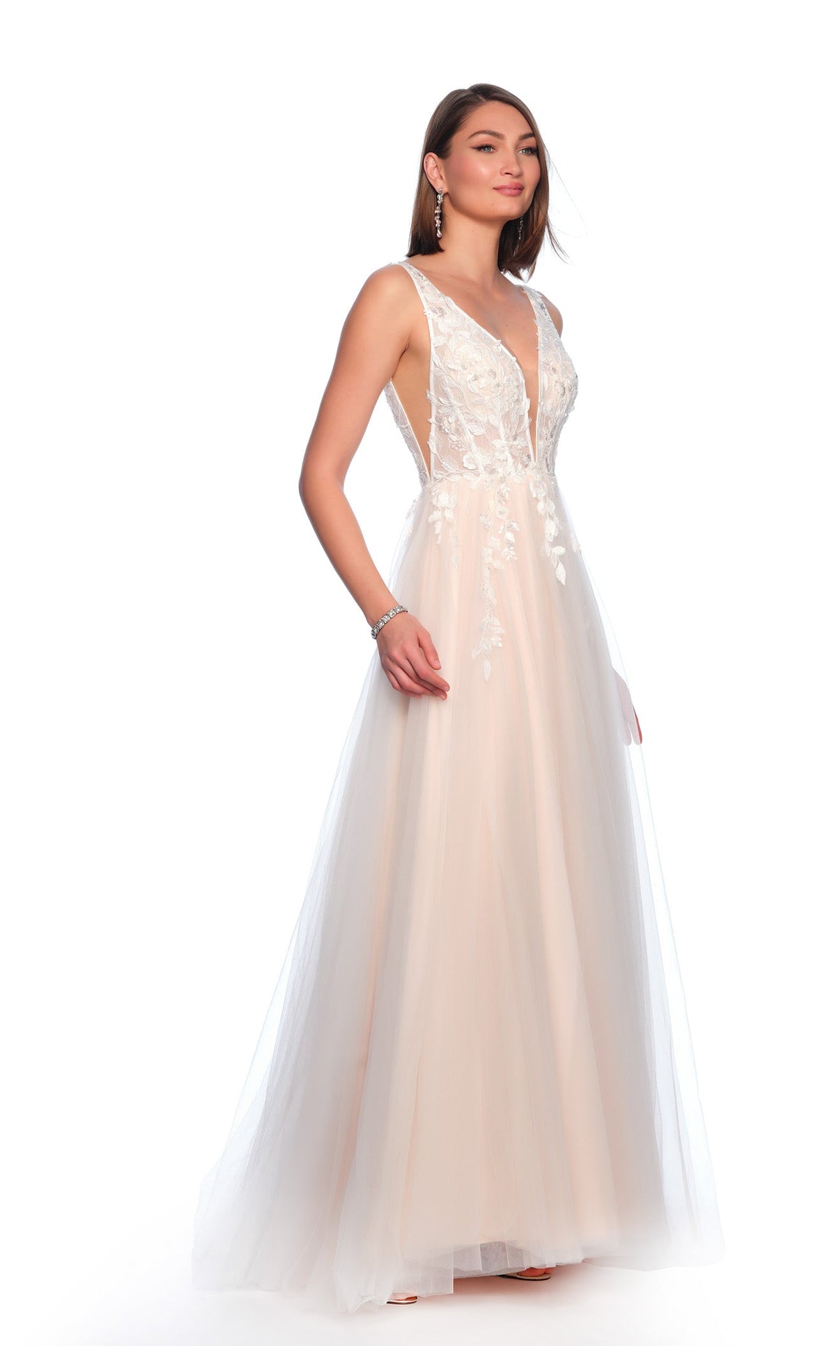 Dave and Johnny 11466 Bridal Prom Dress - Ivory