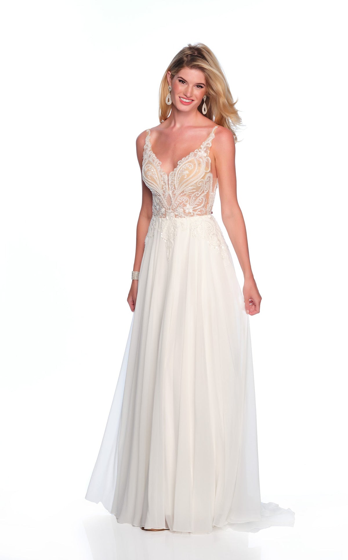 Dave and Johnny 12293 Bridal Prom Dress - Ivory