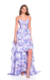 Dave and Johnny 12400 Lilac Print