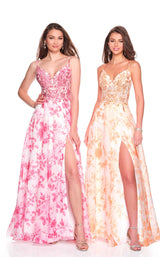 Dave and Johnny 12684 Yellow Print