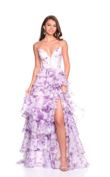 Dave and Johnny 12691 Purple Print