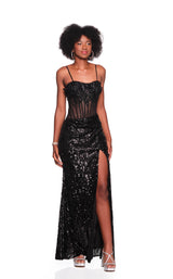 Dave and Johnny 12855 Black/Nude