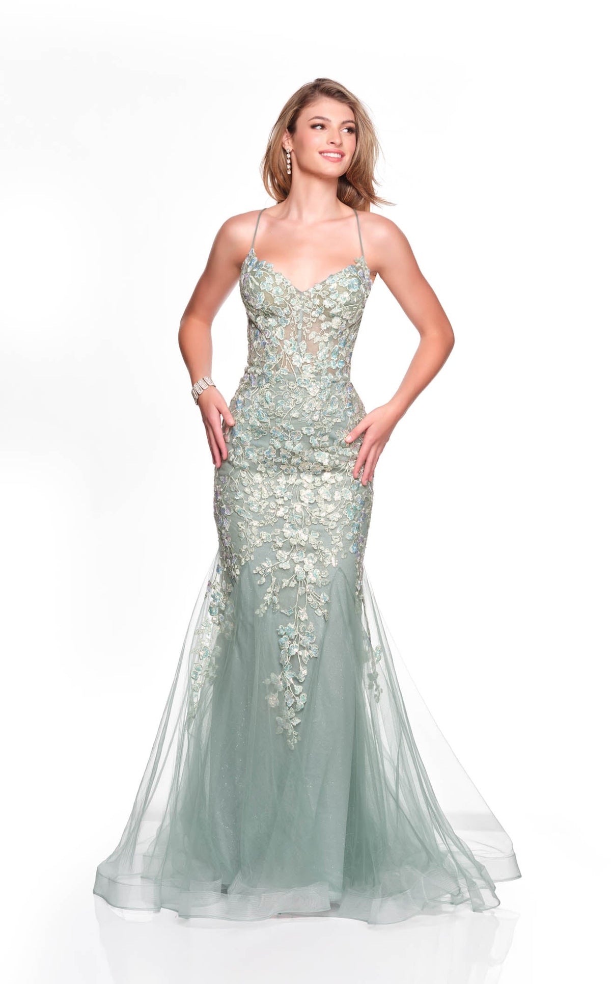 Dave and Johnny 12924 Prom Dress - Sage