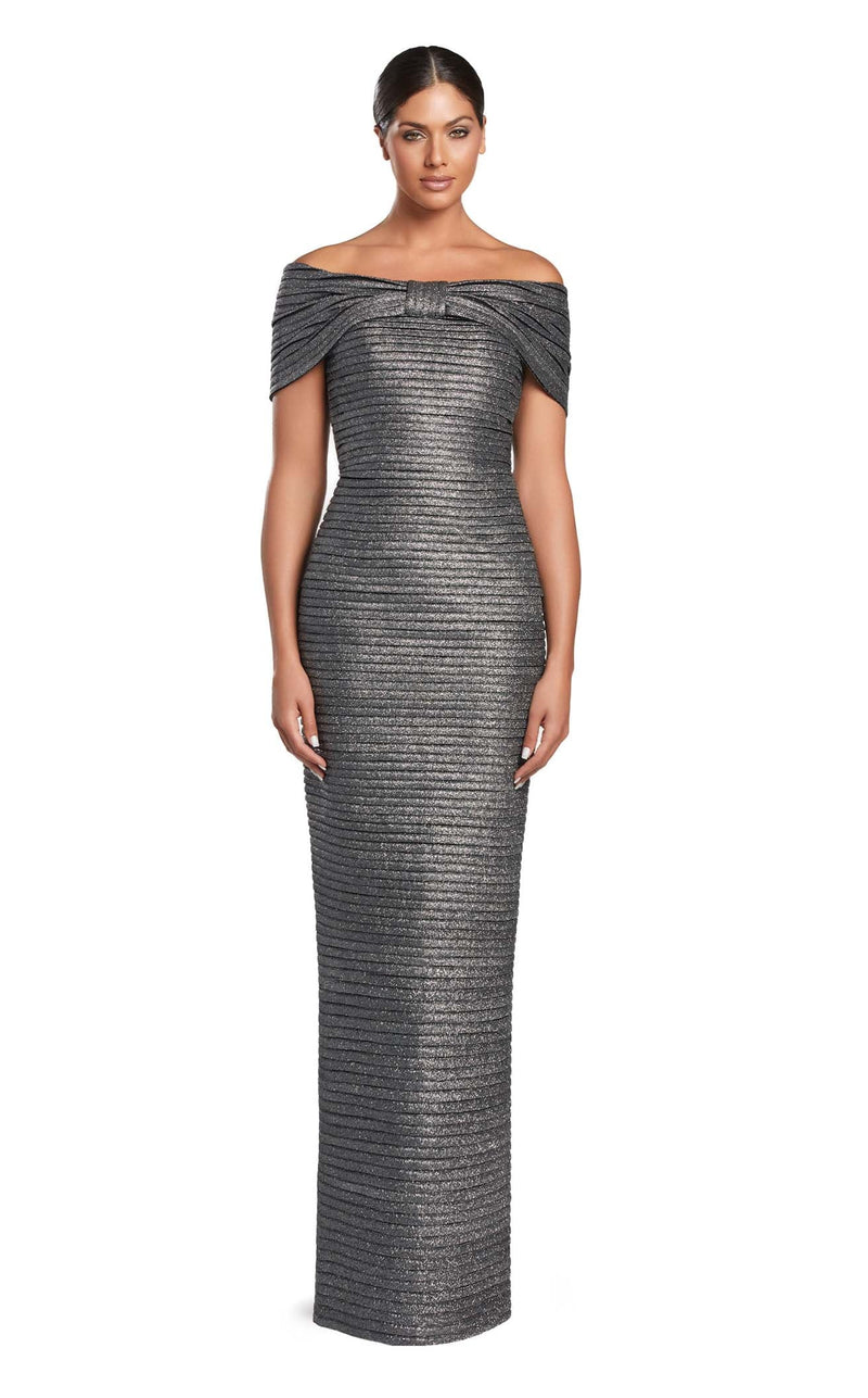 pewter evening dress Janique 351019 - Long A-Line Dress