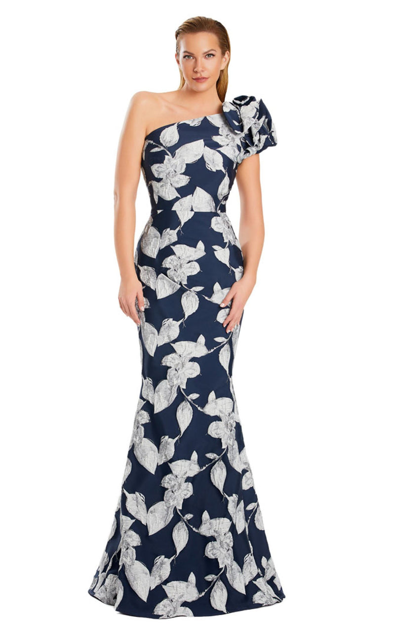 dress navy silver Navy Blue Long Mermaid Prom Dress with Glitter Navy / 18