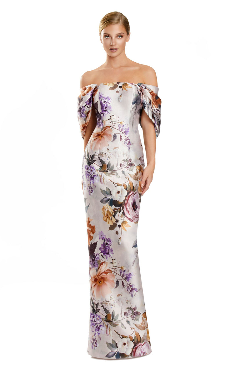purple taupe dress Donna Karan Purple Taupe Floral Metallic Jacquard Midi Dress Size 2 $169