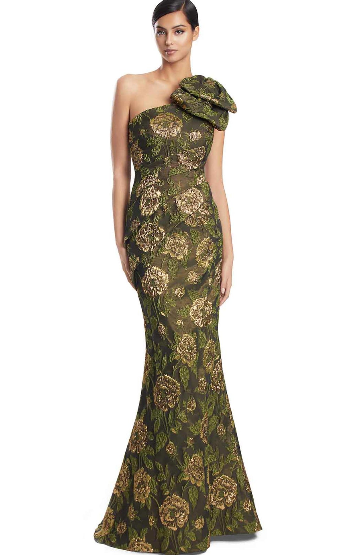 Alexander by Daymor 3233S26 Prom Dress - Olive/Gold | NewYorkDress Alexander by Daymor 3233S26 Prom Dress - Olive/Gold | NewYorkDress