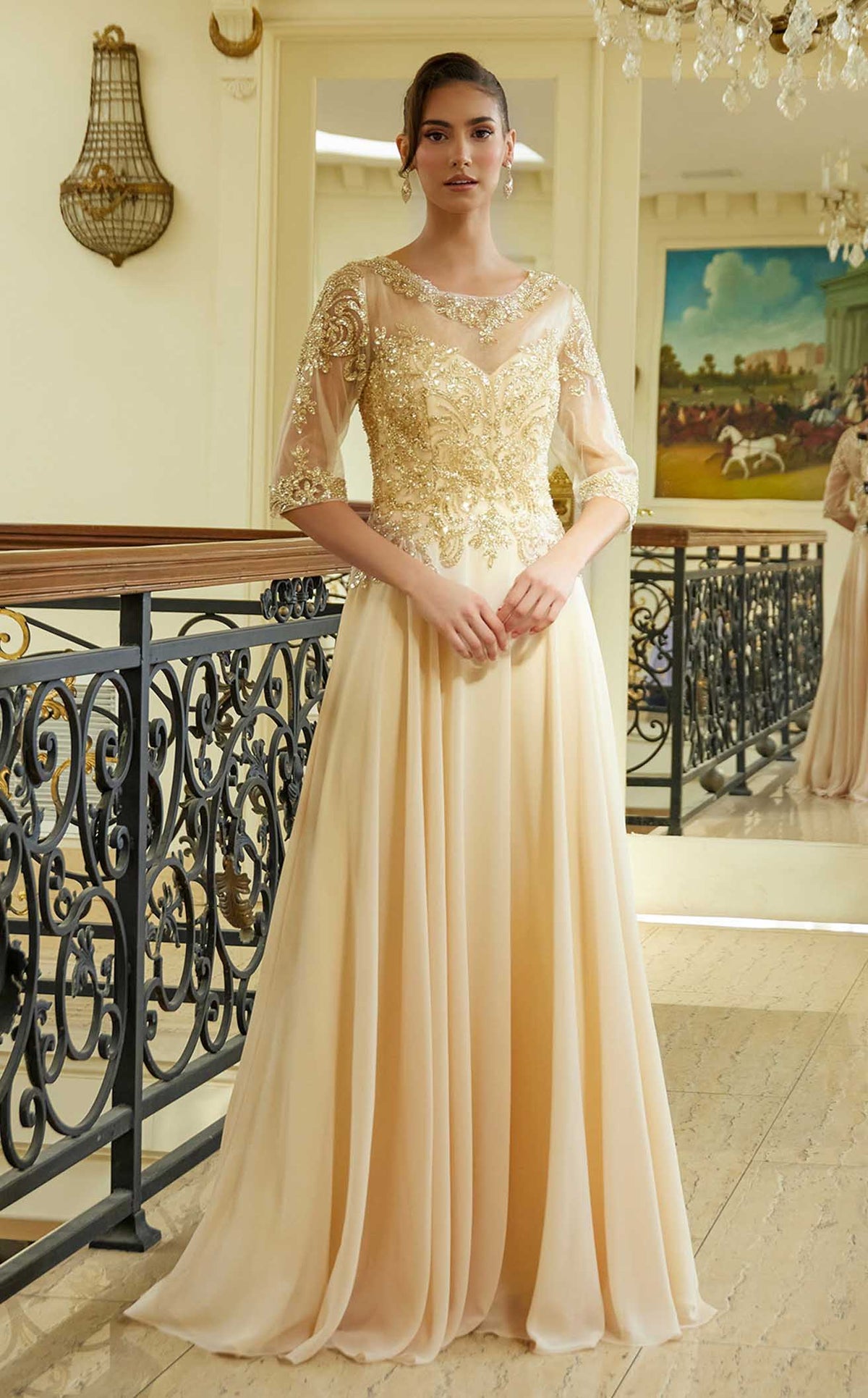 Elizabeth K GL3599 Prom Dress - Navy