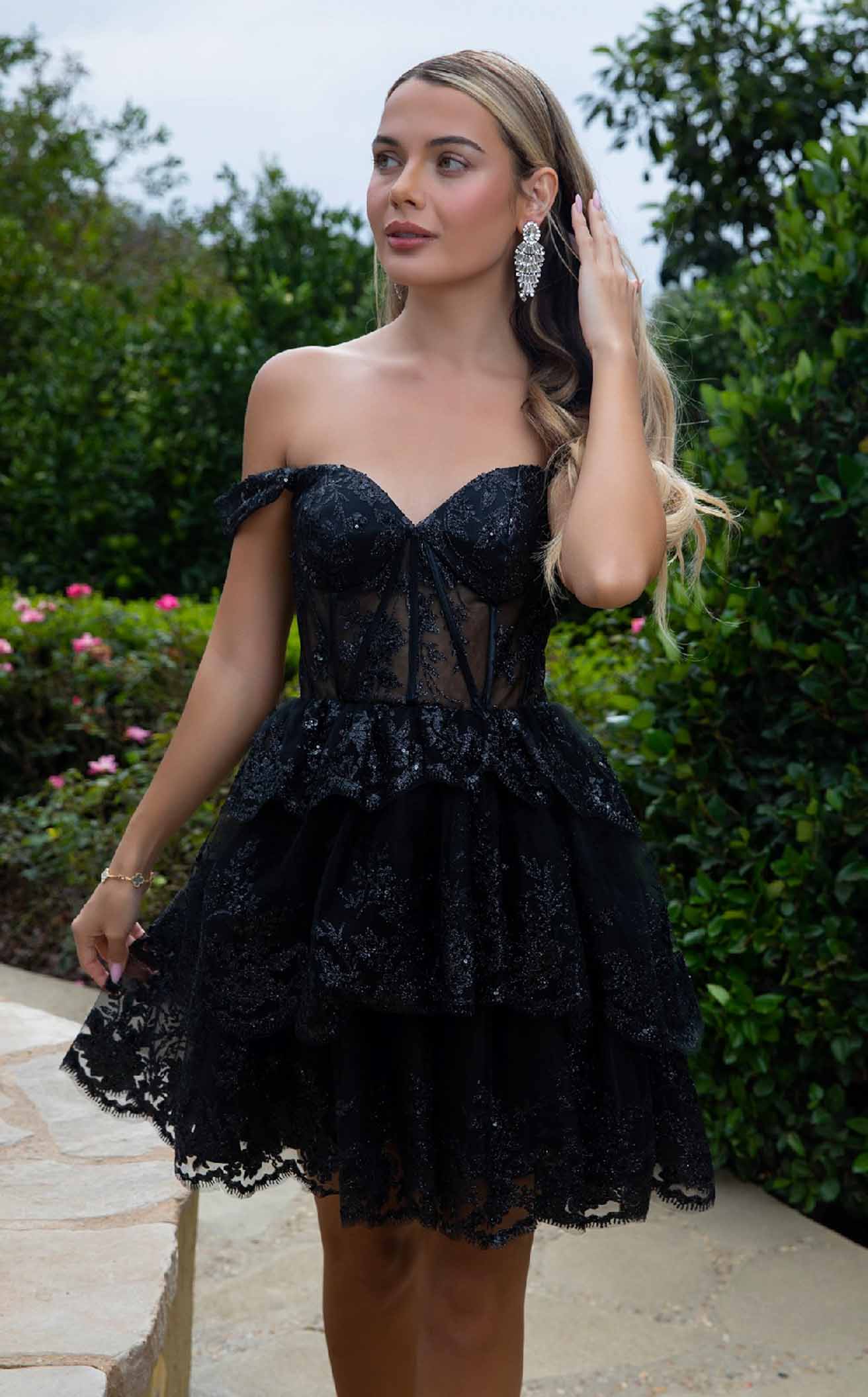 Elizabeth Dress in Cream/Black main image 1