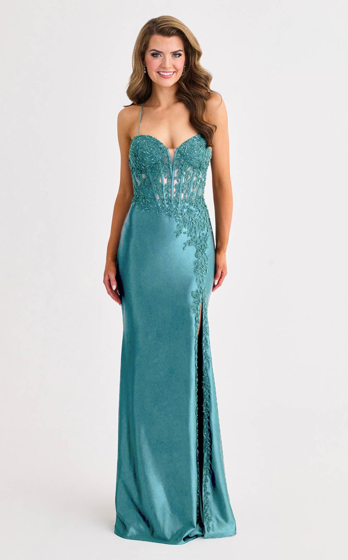Faviana 11404 Prom Dress - Dark Pacific Blue