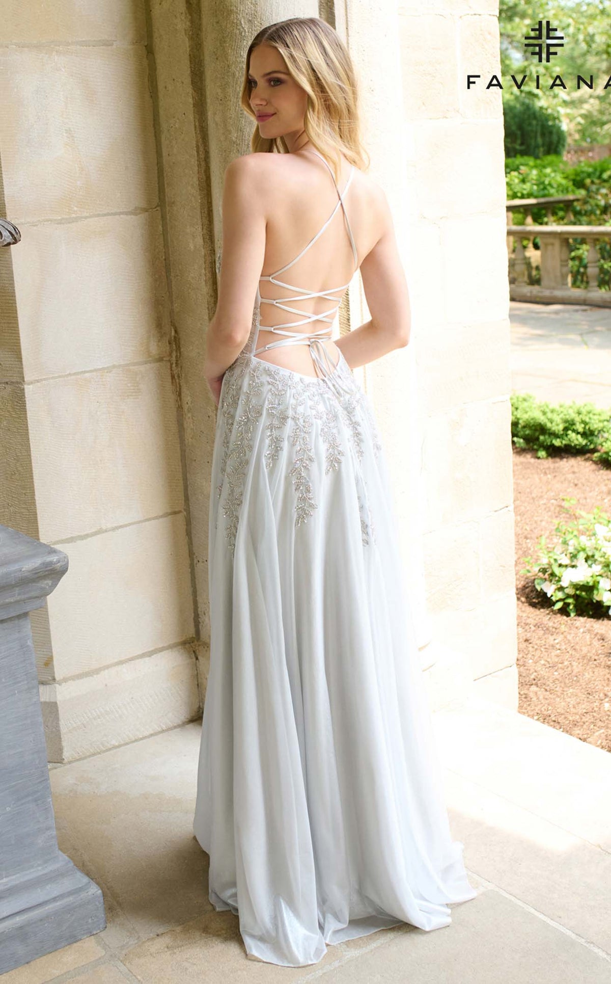 faviana silver dress Faviana 11269 Mia Bella The Label