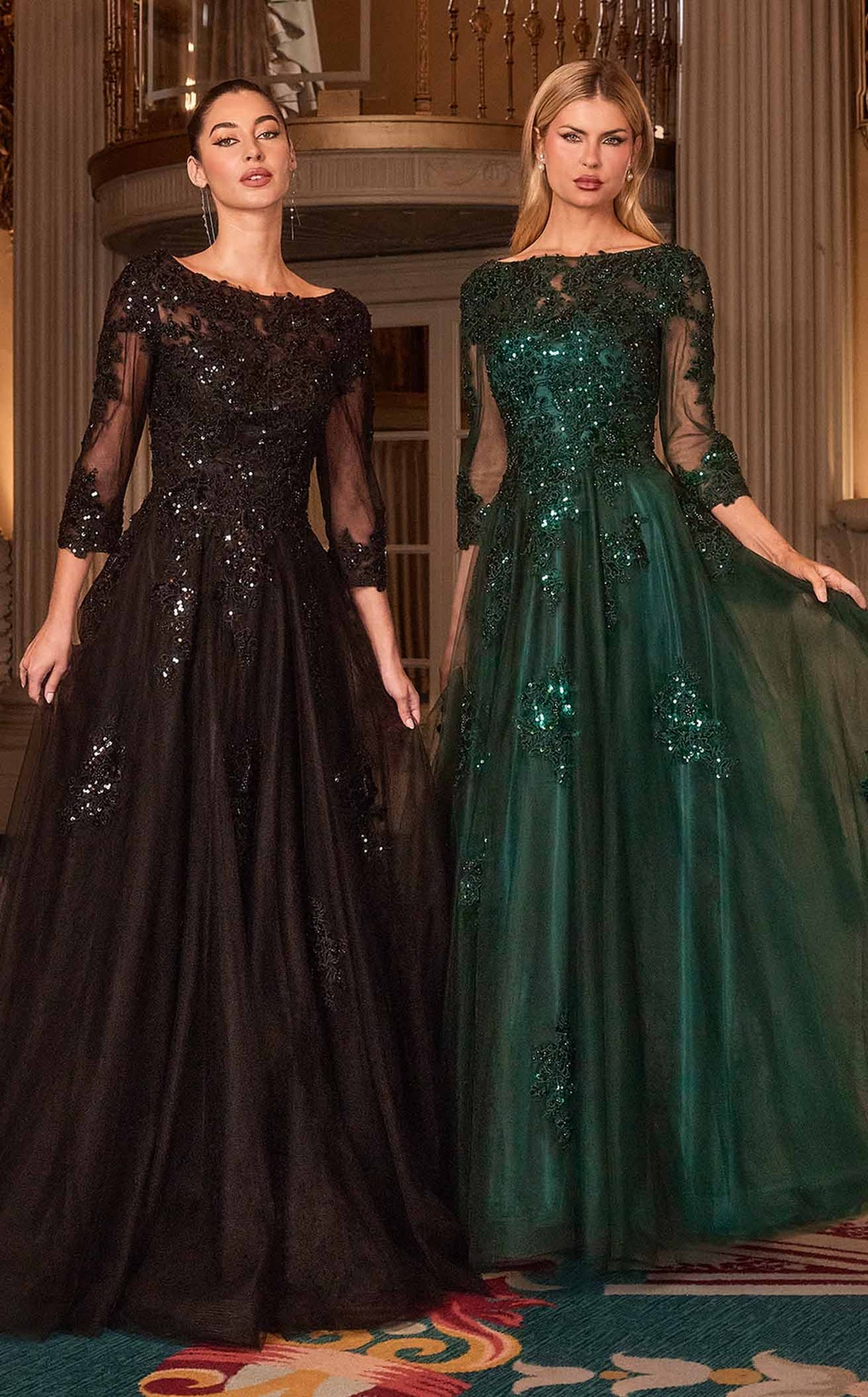 green emerald velvet dress Ladivine J883 Prom Dress - Black green emerald velvet dress Ladivine J883 Prom Dress - Black