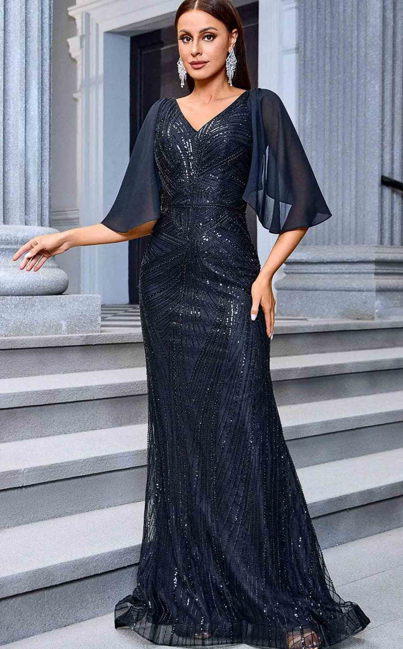 jadore black sequin dress J'Adore Dresses J24090