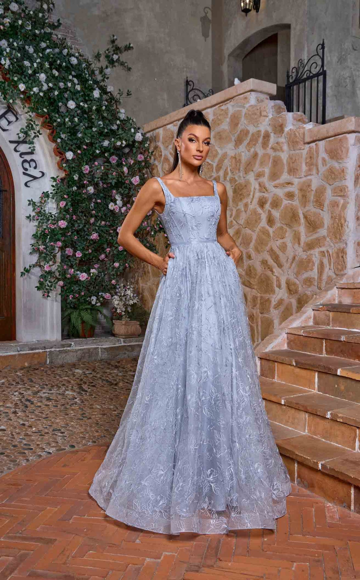 美品l’or Random Shirring Dress Jadore J26018 Dress | NewYorkDress.com