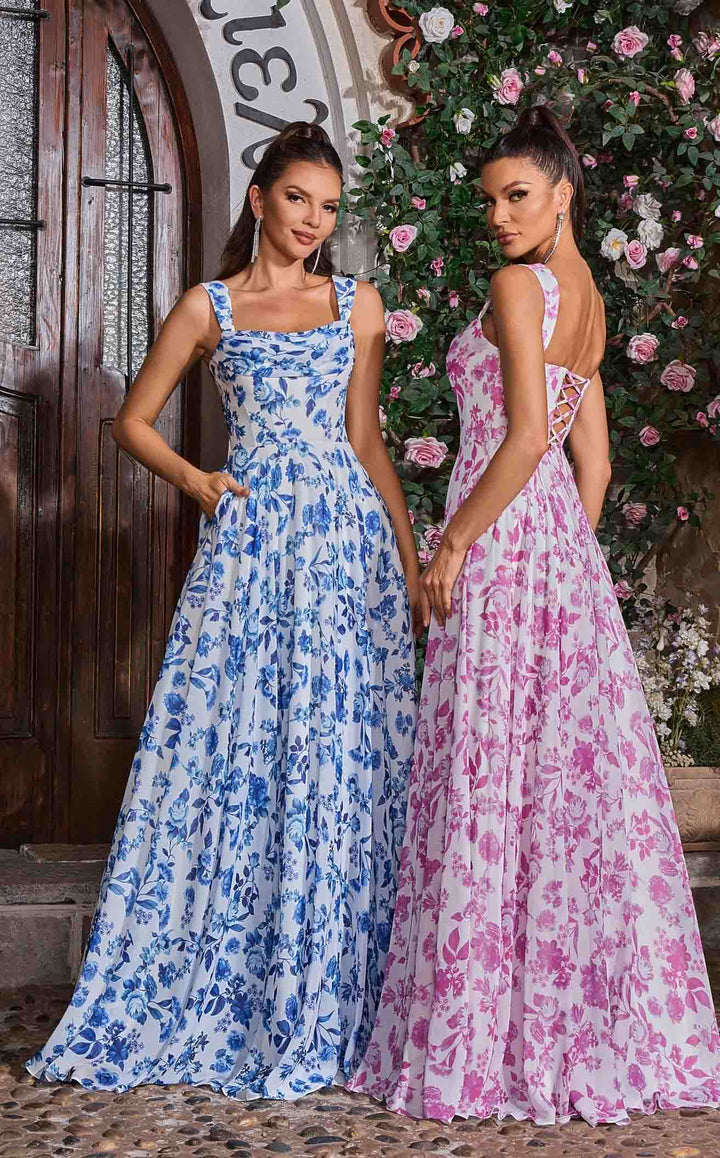 Jadore J26043 Blue-Print&amp;Pink-Print