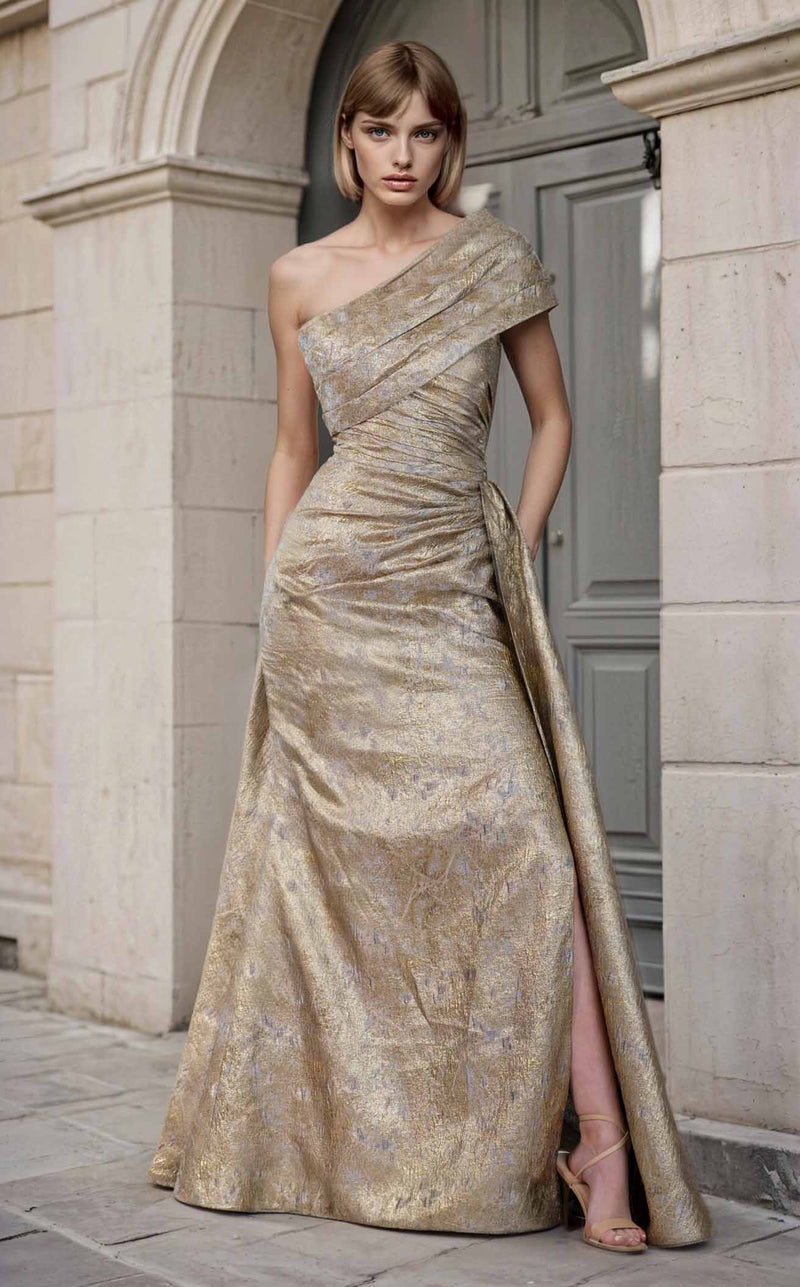 Janique 251020 Women's Formal Evening & Wedding Guest Dress - Gold
