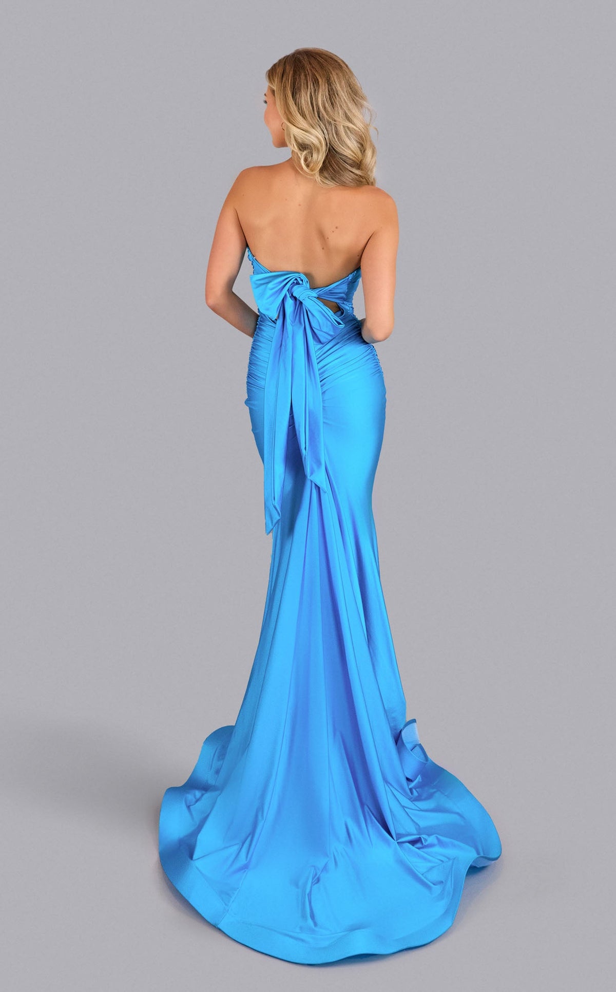 green emerald velvet dress White Off Shoulder Satin Corset Slit Gown by Ladivine 7492W – ABC Fashion