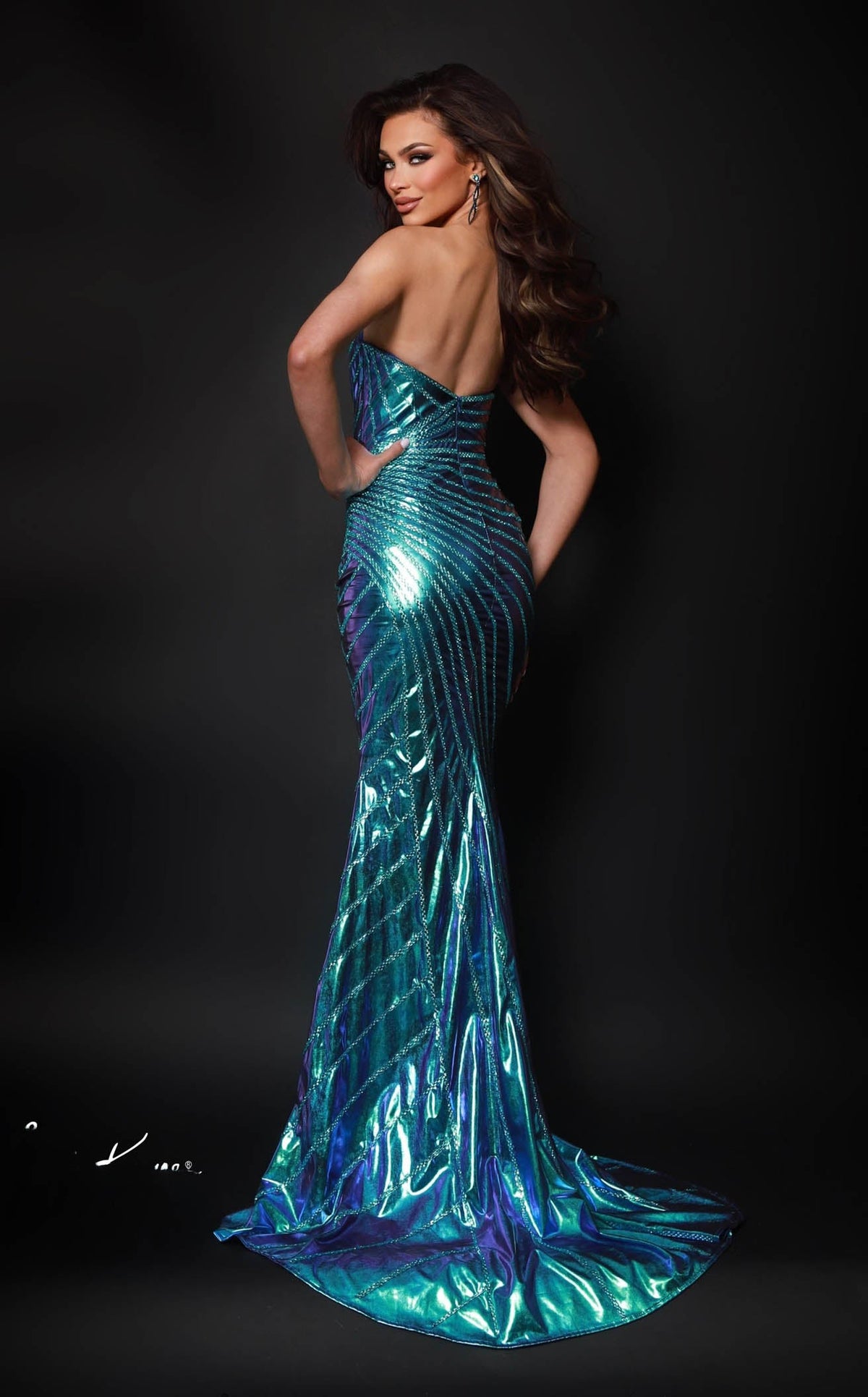 new york dress mermaid Johnathan Kayne 3308 Prom Dress - Rose Gold