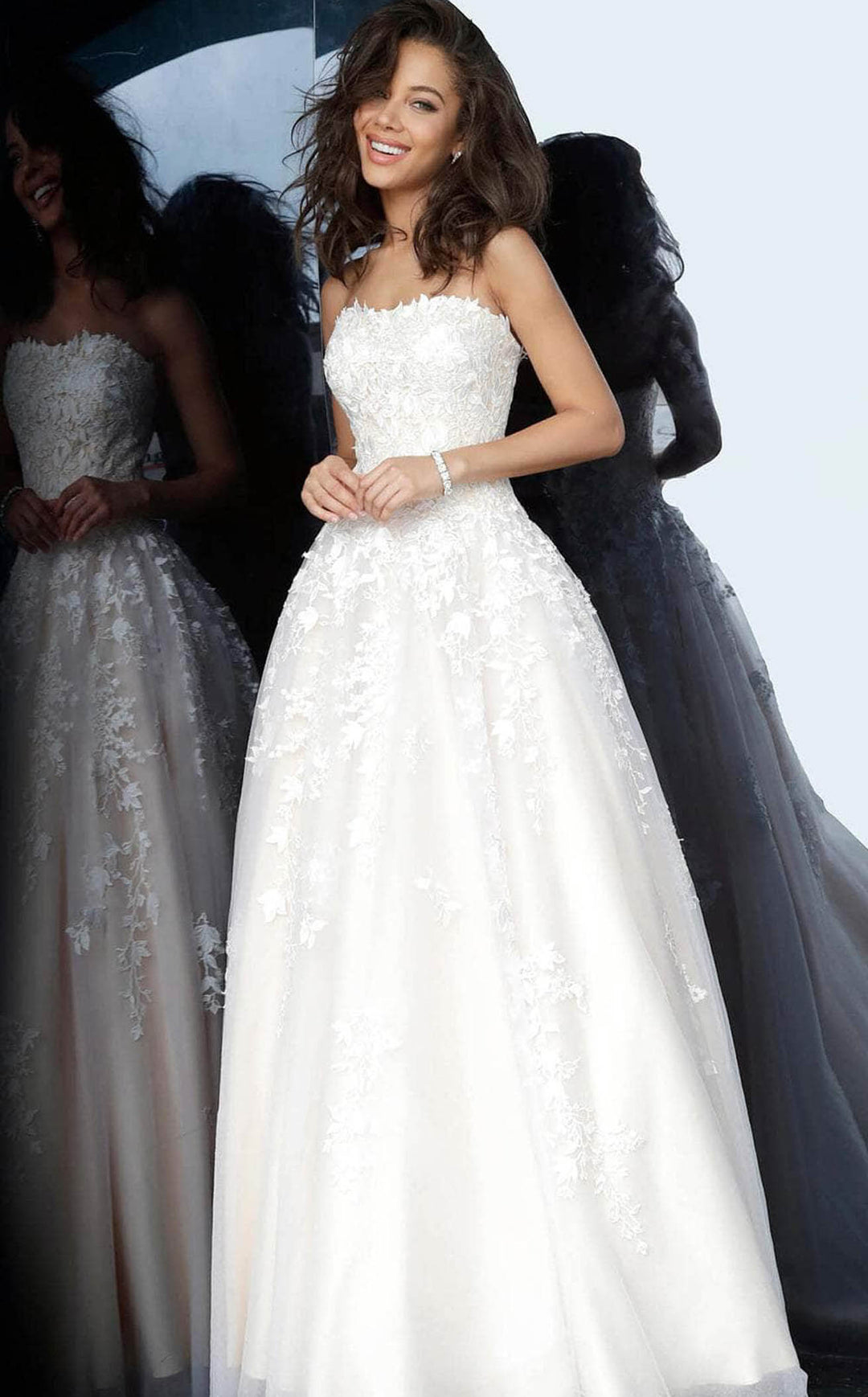 Jovani 1831 Off-White/Nude