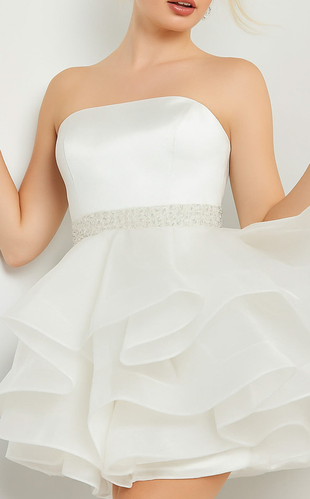 Jovani 22901 Off-White/Off-White