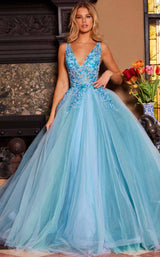 Jovani 23577 Blue-Multi