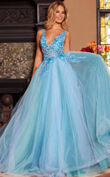 Jovani 23577 Blue-Multi