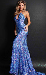 Jovani 23676 Blue/Purple