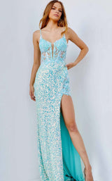Jovani 24299 Aqua