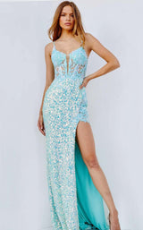 Jovani 24299 Aqua